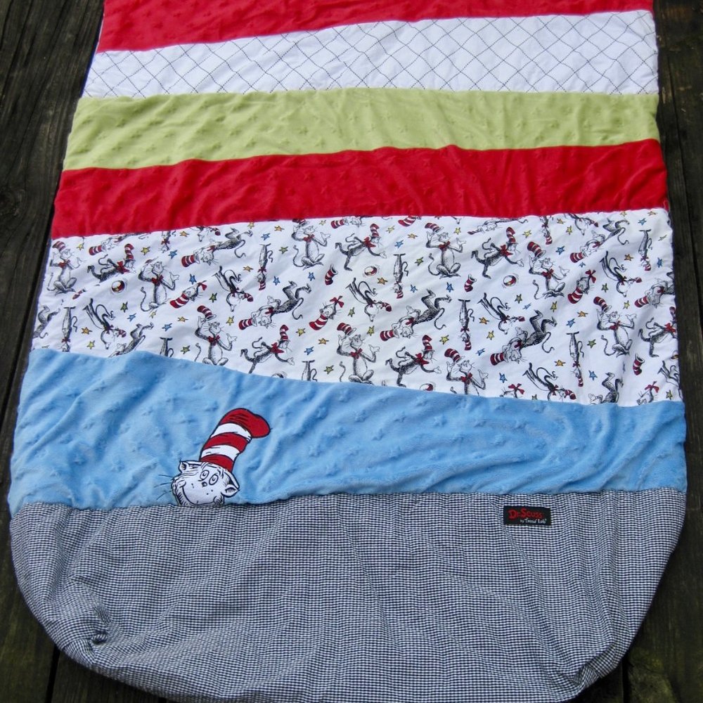 Dr Seuss Crib Quilt Comforter Baby Toddler Fitted Bottom Cat in Hat Trend Lab